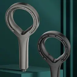 Handheld Spray Shower Head Single Mode Big Panel Booster Mixer Household Spa High Pressure Shower Hollow Shower Nozzle