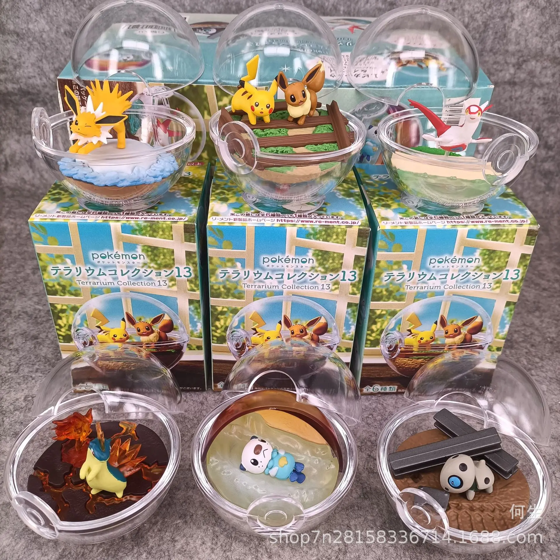 

Серия «Покемон-террариум», слепая коробка, игрушки, расслабляющее время, милая фигурка Kawaii Aniem, кукла Пикачу Иви, модель игрушки, подарки для детей