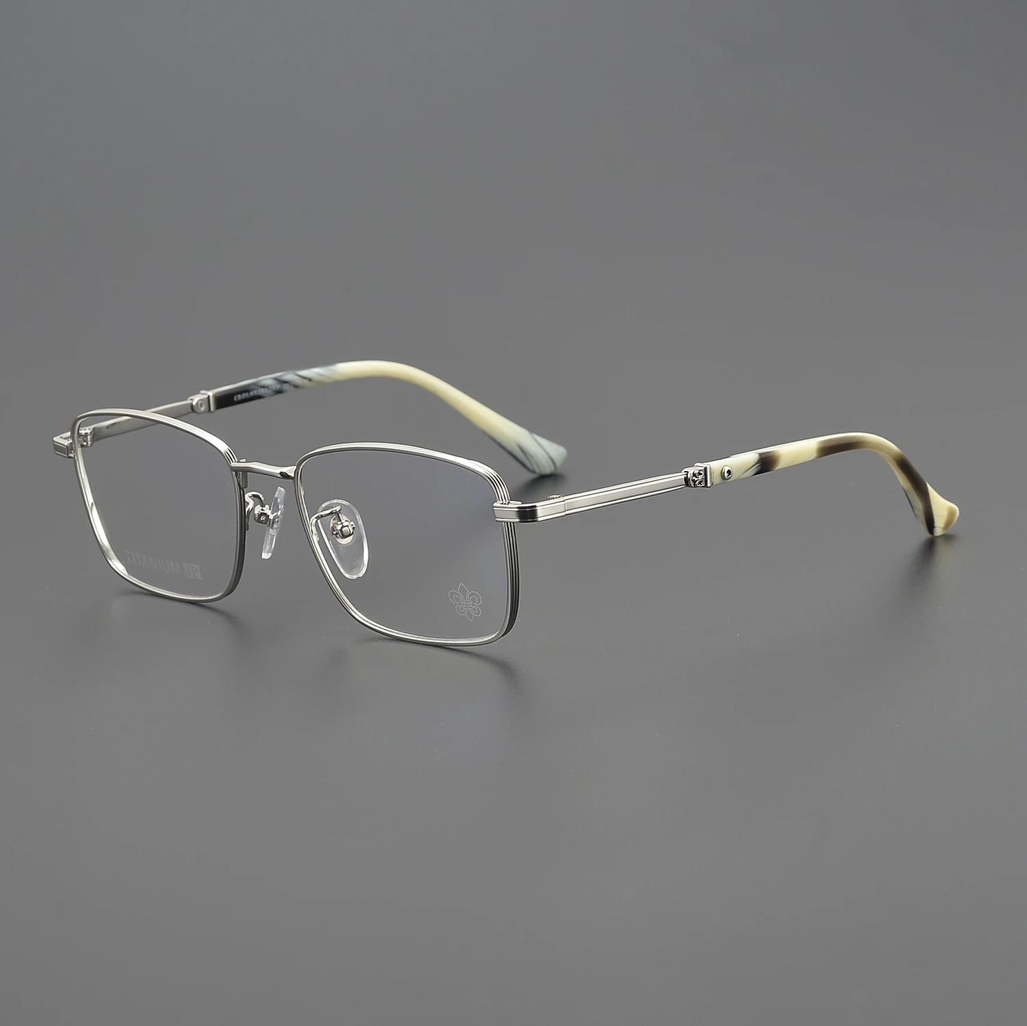 

CH8213 Titanium Eyeglass Frame Anti Blue Light Lens Fashionable Business Glasses Rectangular Full Frame Unisex Eyewear