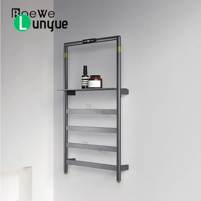 Modern Steel Electric Towel Rack Intelligent Control Heater Wall Mounted Bathroom Accessories Hotel Luxury Towel Bar