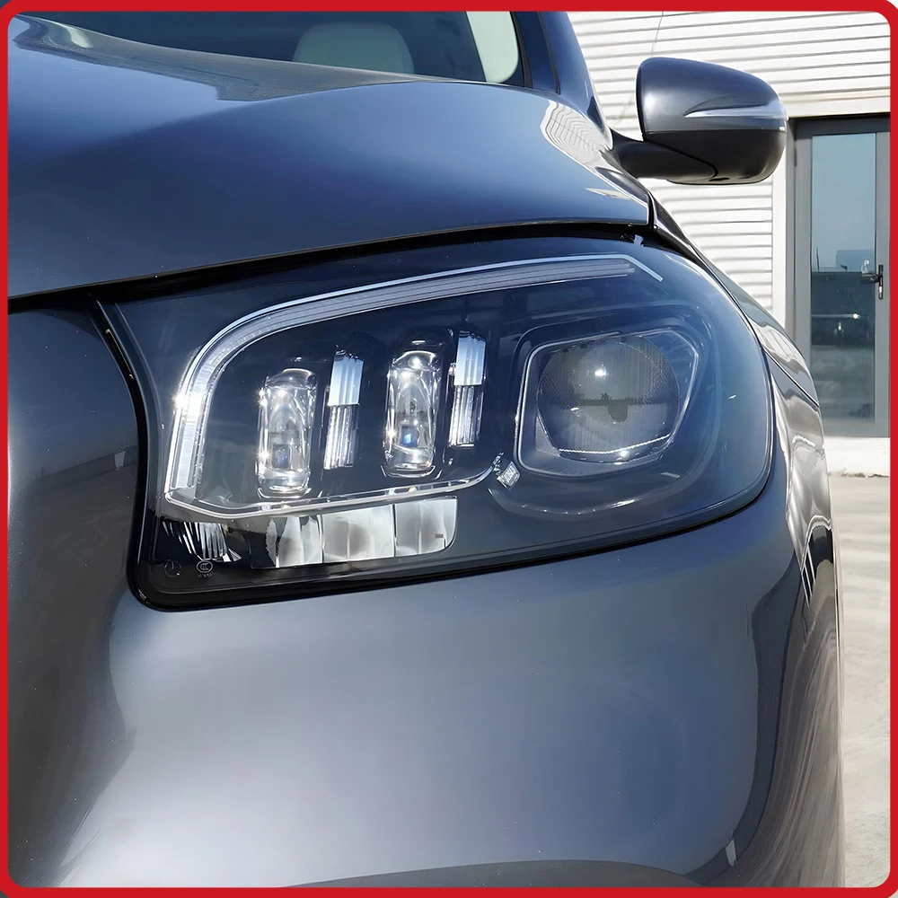 For Benz GLS X167 2020-2024 Headlights Assembly Upgrade LED Lens Startup Effect Plug and Play Flashing Turn Light Low To High