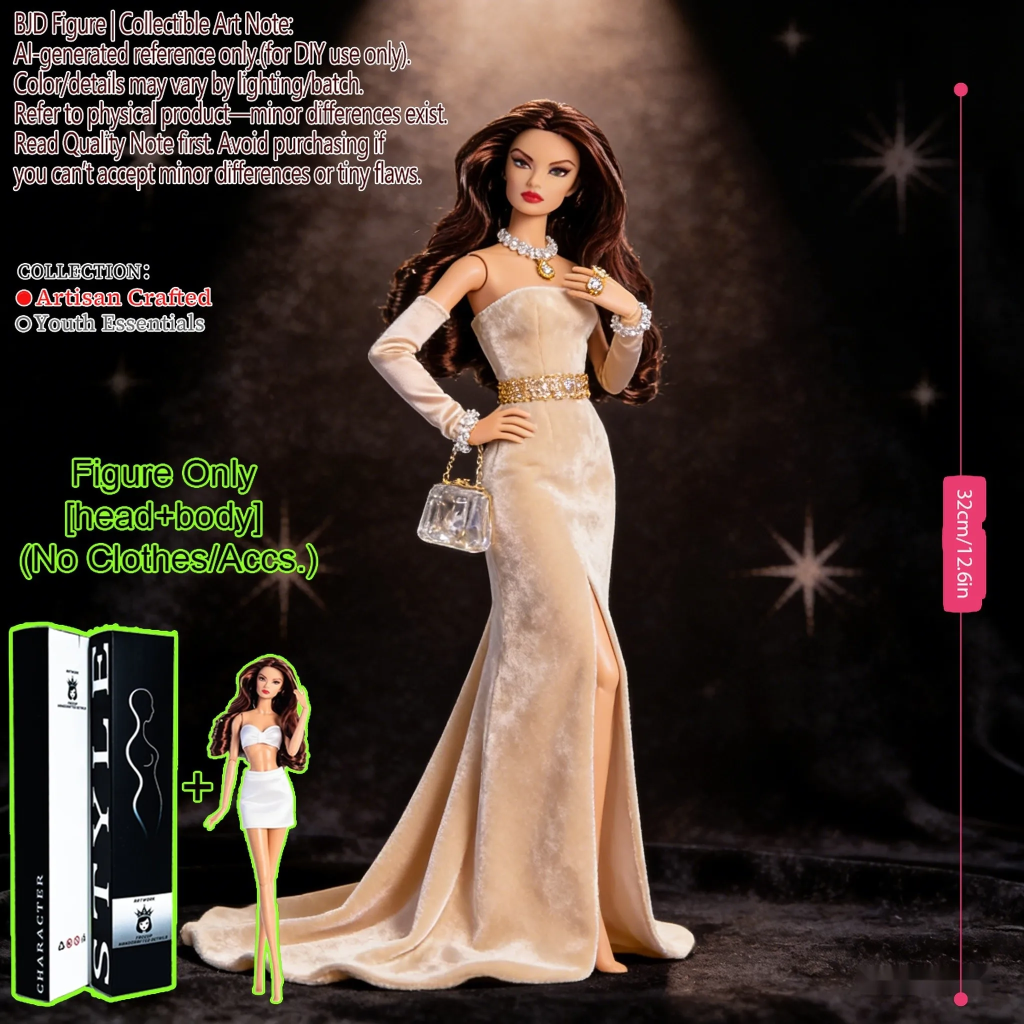 

Коллекционная шарнирная кукла-супермодель BJD/MJD 12,6 дюйма (1/6), реалистичная, с макияжем, для самостоятельной сборки, без одежды