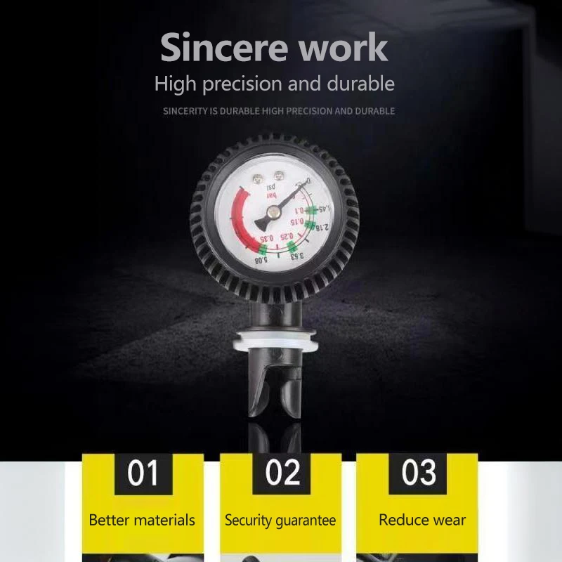 Inflatable Boat Air Pump Pressure Tester High Precision Waterproof Portable Air Valve Manometer For PVC Kayak Canoe Raft Dinghy
