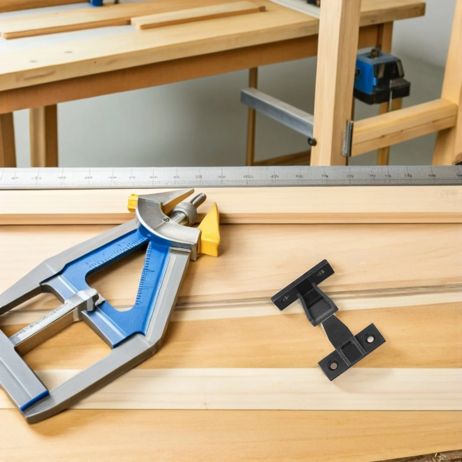 

20pcs Cabinet Corner Connector Black Plastic Quick-Fit Joint Bracket For Wardrobe Cabinet Installation Push-On Clip Concealed