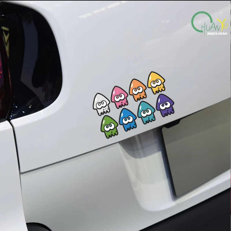 Octopus squid shooter 3 creative car decal cartoon fun game body window decoration motorcycle reflective sticker