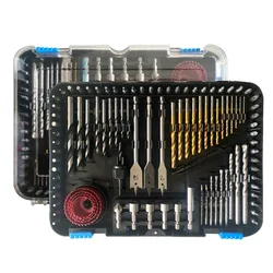 100pcs/set Drill Bit Set With Storage Box HSS Twist Drill Bit Titanium Coated Wood Metal Drill Bits For Cutting Drilling