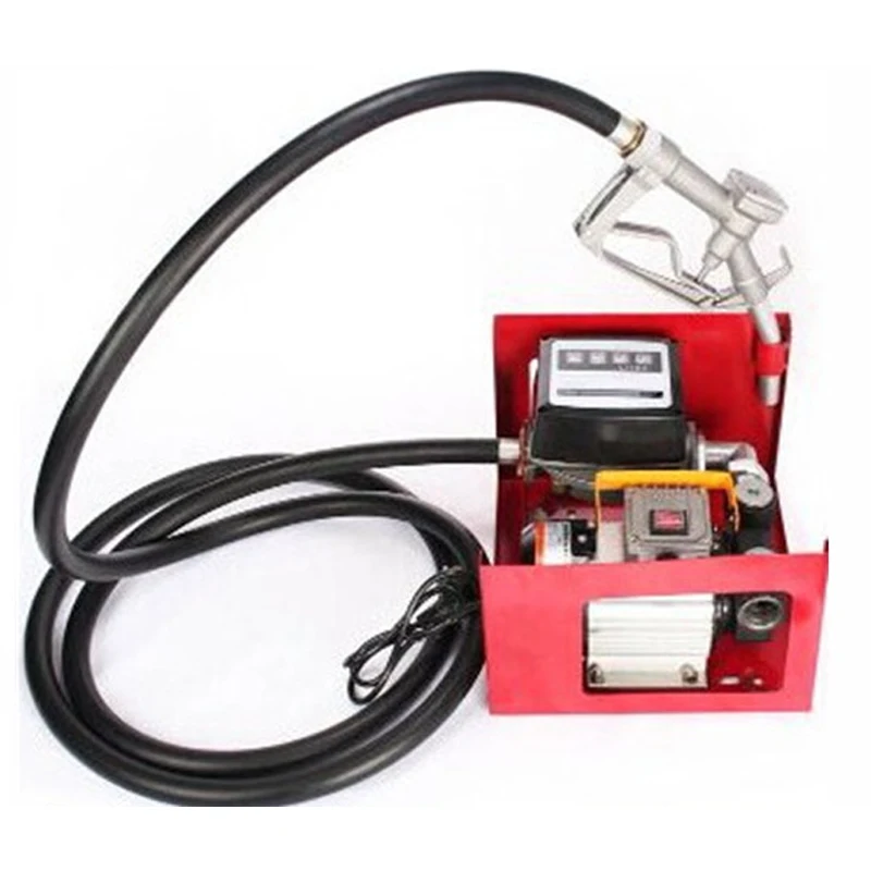 JYB-60 60L/Min Transfer Pump Automatic Self-Priming Oil Pump Extractor with Digital Mechanical Flow Meter