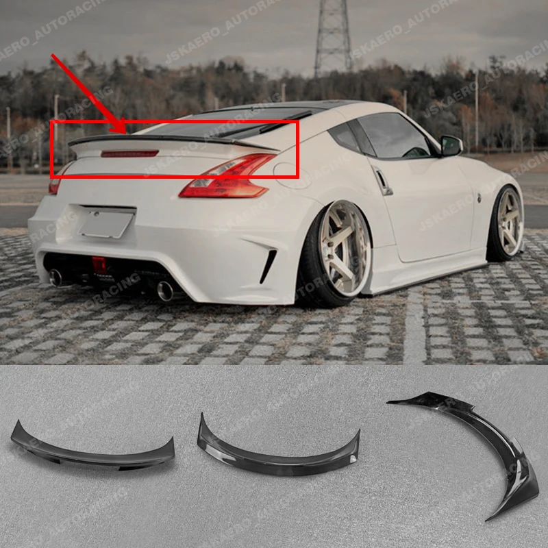 

For Nissan Fairlady 370z Z34 09-17 Rear Trunk Spoiler Wing lip Carbon Fiber car Bodykits