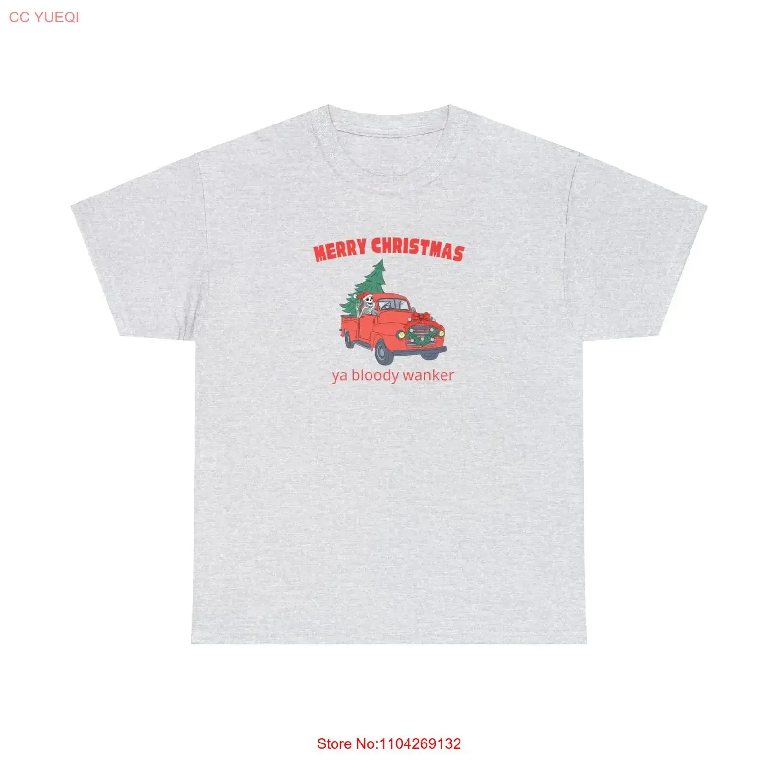 Merry Christmas ya bloody Wanker Funny British tee  vintage Washed Versatile streetwear Breathable graphic designer clothes