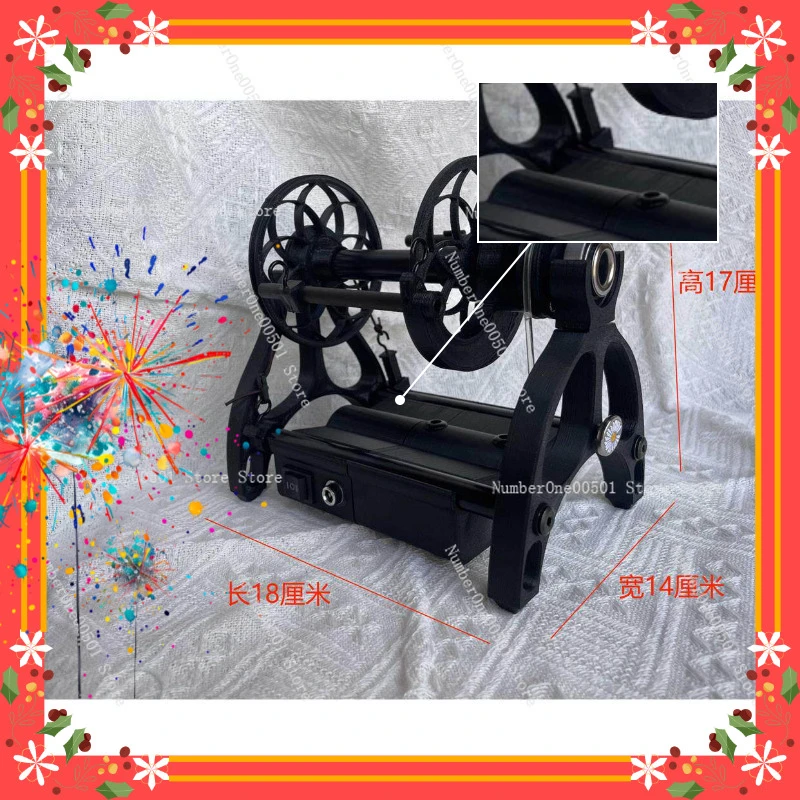 Mini Spinning Wheel Home Use Speed Adjustable 12V  Yarn Maker for Wool Dog Hair Cotton