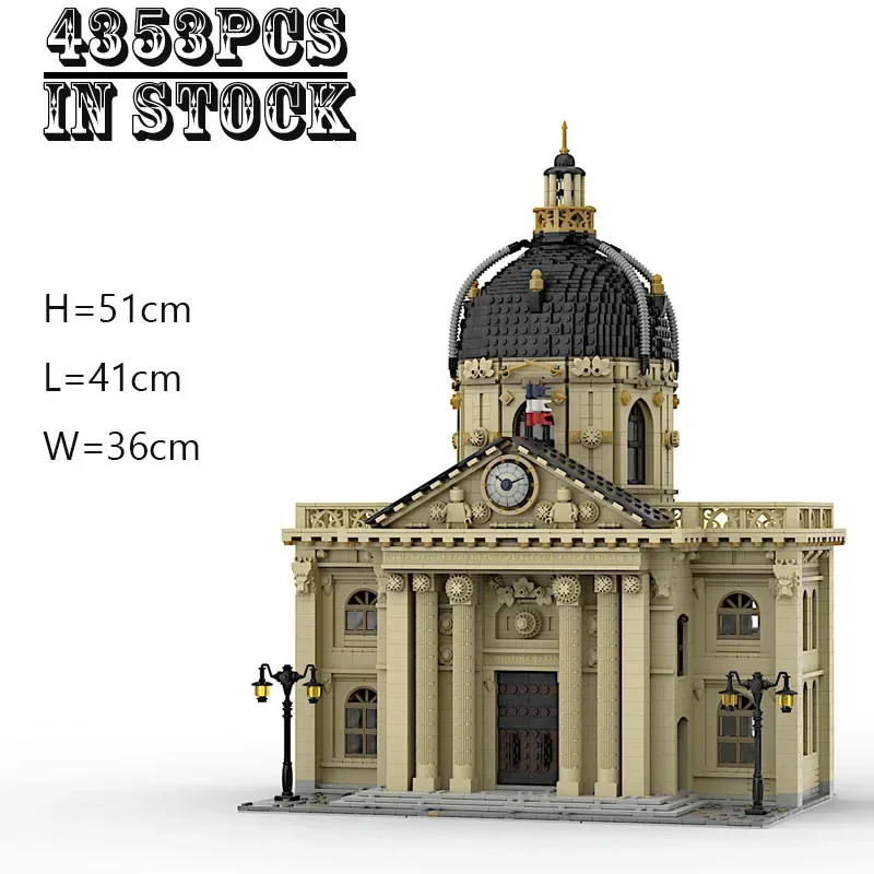 

MOC-163321 Строительный блок, архитектура, креативная сборка, игрушка, сделай сам, день рождения, Рождественский подарок, Институт западных исследований во Франции