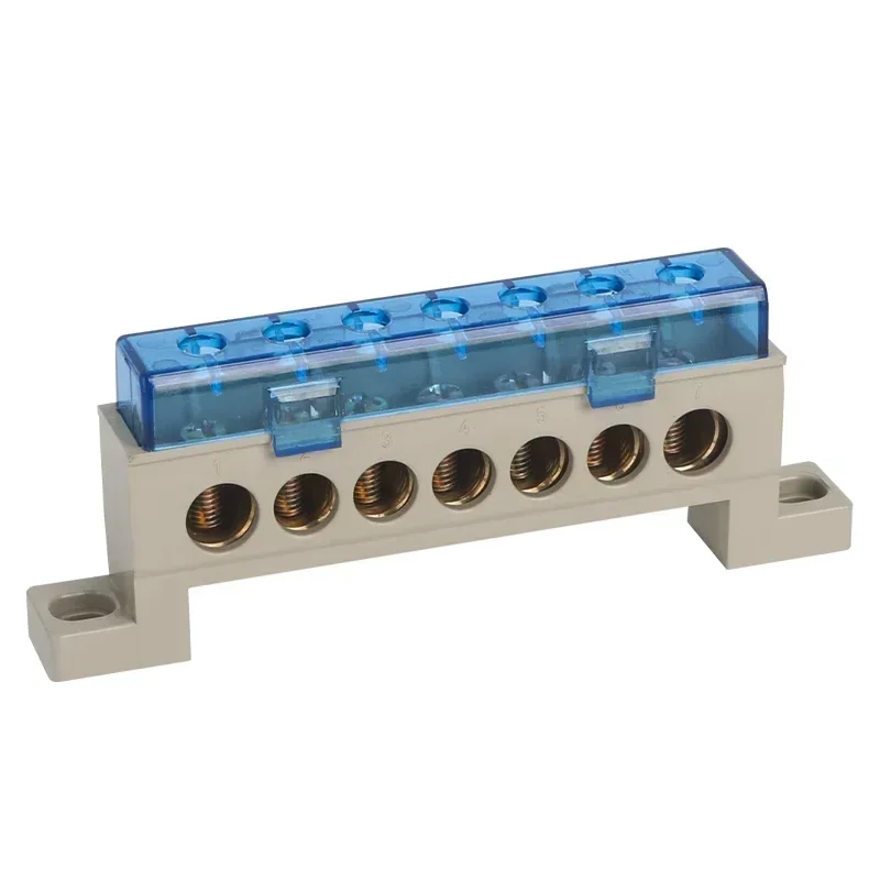 A10 Series 7*11 9*14 3/4/5/6/7/8/10/12 Hole Zero Ground Row Copper Bar Connection Terminal Wiring Terminal of Distribution Box