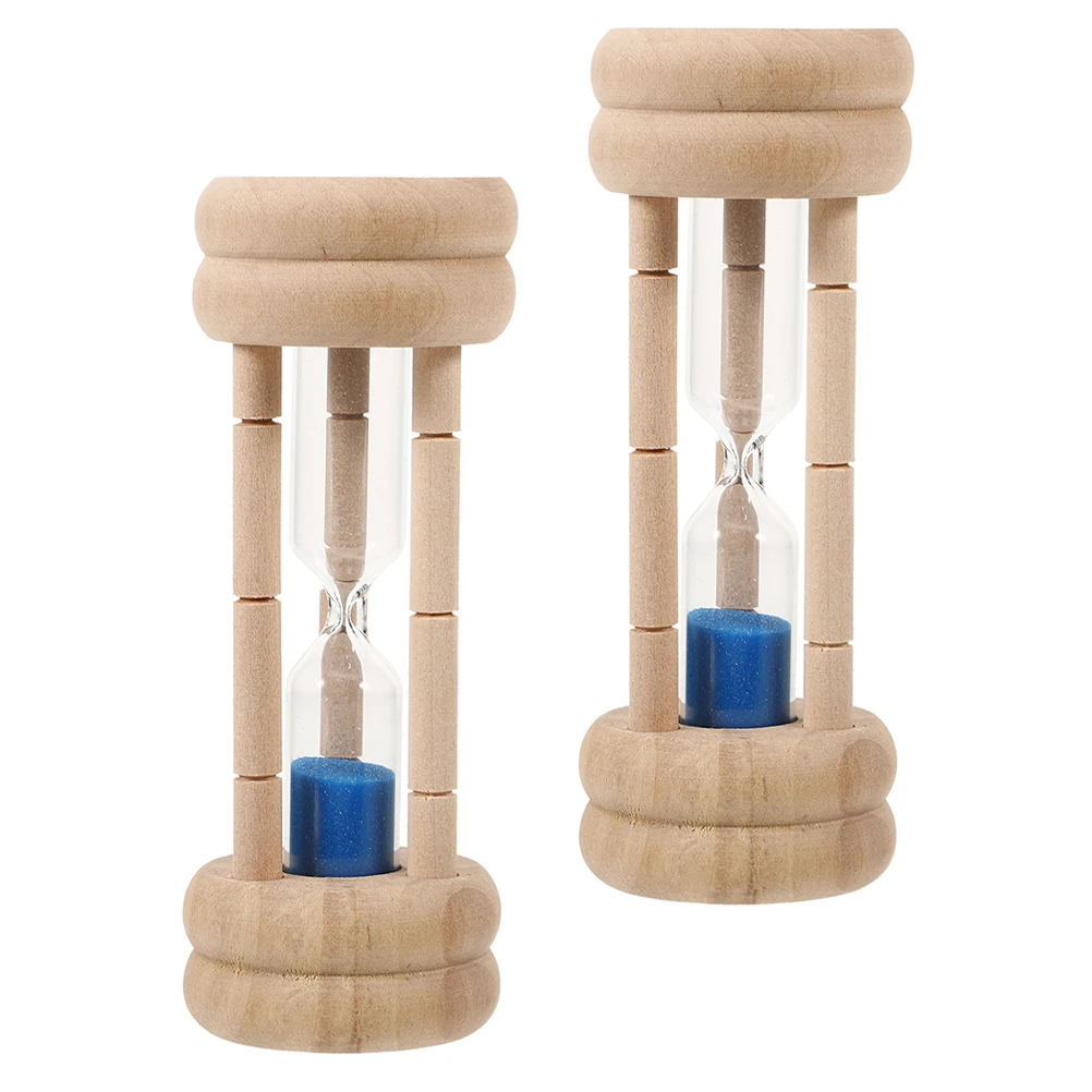 

2pcs Children's Toothbrush Timer Sand Clock for Kids Brushing Teeth Visual Minute Glass Elegant Portable Design