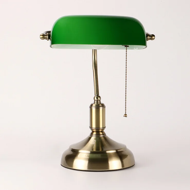 Style Banker Lamp with Plug Simple Vintage Desk Lamp Office Light Hot Sale Home Decoration Lighting