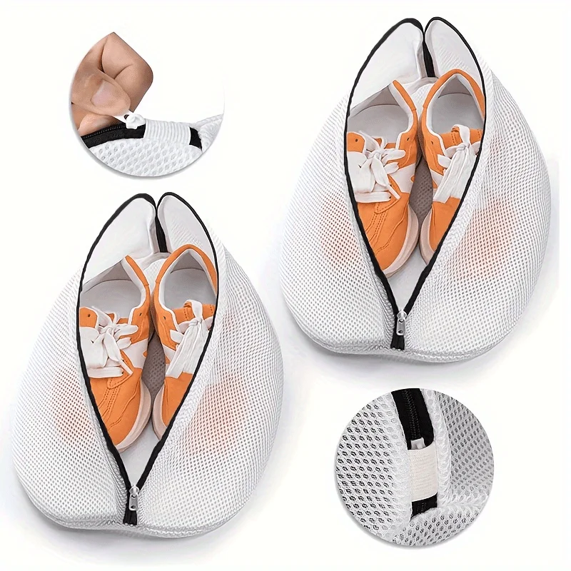 Shoe Washing Machine Bags, Mesh Laundry Bags for Shoes, Sneakers, Trainers, Tennis Shoes, Slippers, Fit Up To Men’s Size