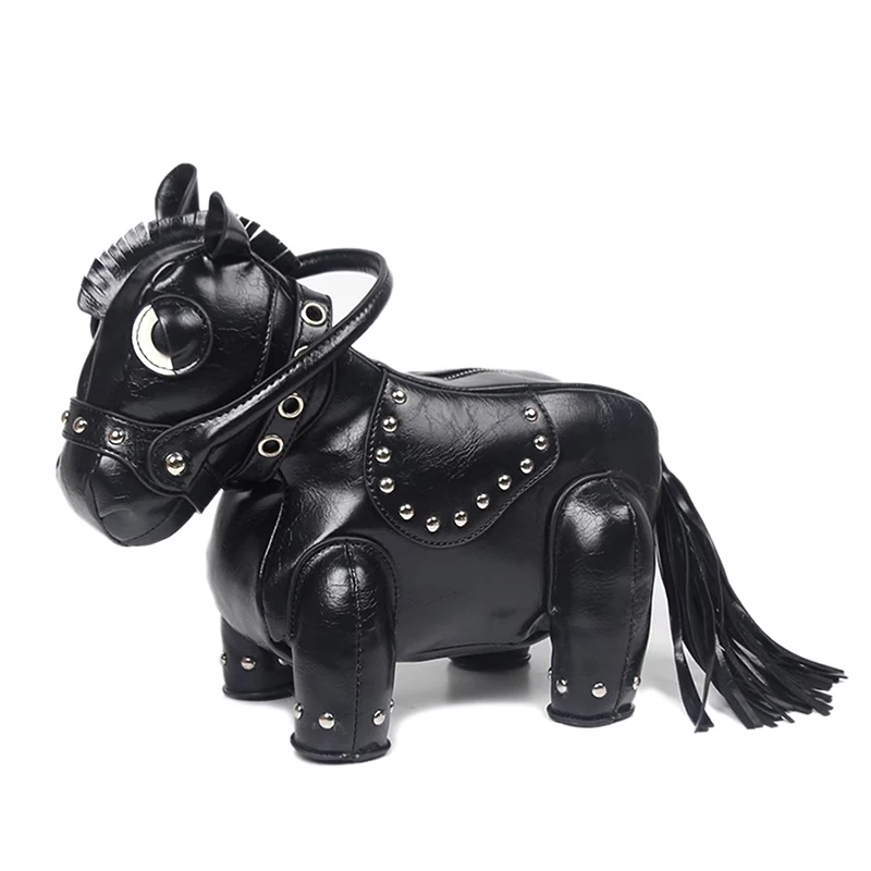 

Sweet girl, cool and spicy girl style, unique and creative pony animal-shaped crossbody bag, niche design