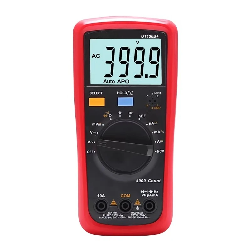 Digital multimeter digital display three and a half UT136B +/C + multi-function anti-burn, official standard