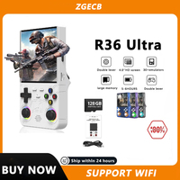 New R36 Ultra Retro handheld game console 128GB, 4-inch IPS screen, mini video game console, supports 23 emulators