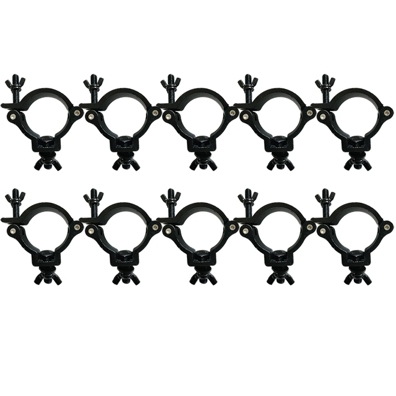 

10 pcs Aluminum Alloy Stage Light Clamp Fixtures Hook Brackets Heavy-duty Hooks Theater Lighting 48-51mm 100kg Stage Light Hooks