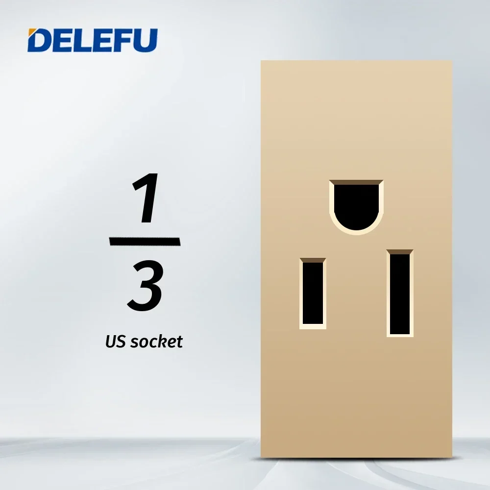 DELEFU brasile italiano cile messico Standard funzione di combinazione gratuita USB tipo C chiave presa interruttore fai da te 4*2 oro 4*4 ricarica