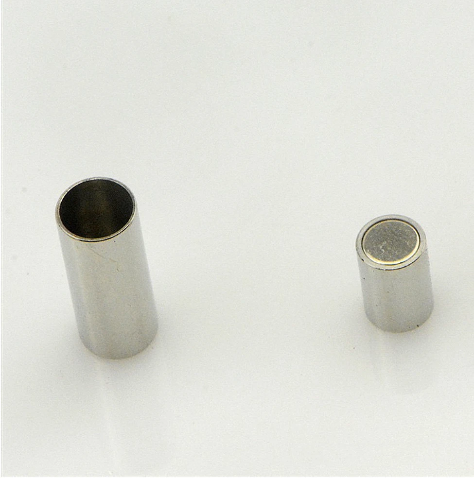 

20 шт., магнитная пряжка из нержавеющей стали, ювелирная пряжка с круглым отверстием, цилиндр, модные аксессуары, кулон, оптовая продажа