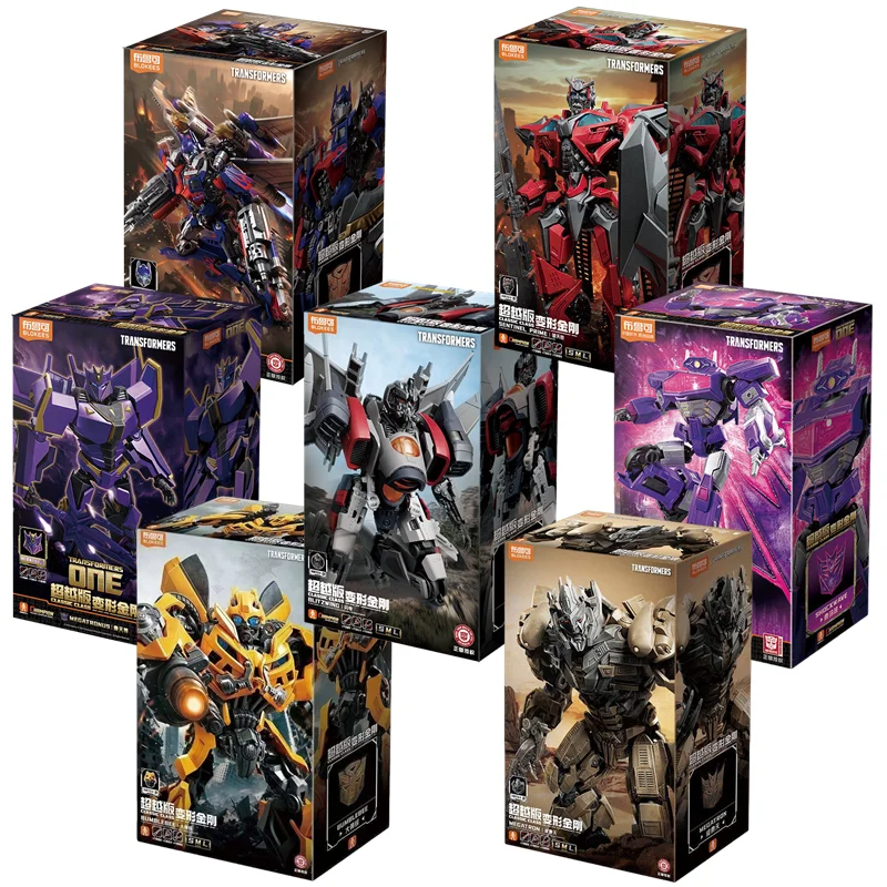 Blokees Movies Transformers One Toys LED Optimus Prime Starscream SENTINEL PRIME Megatron Figura de Acción Juguete Ensamblado Regalo para Niños