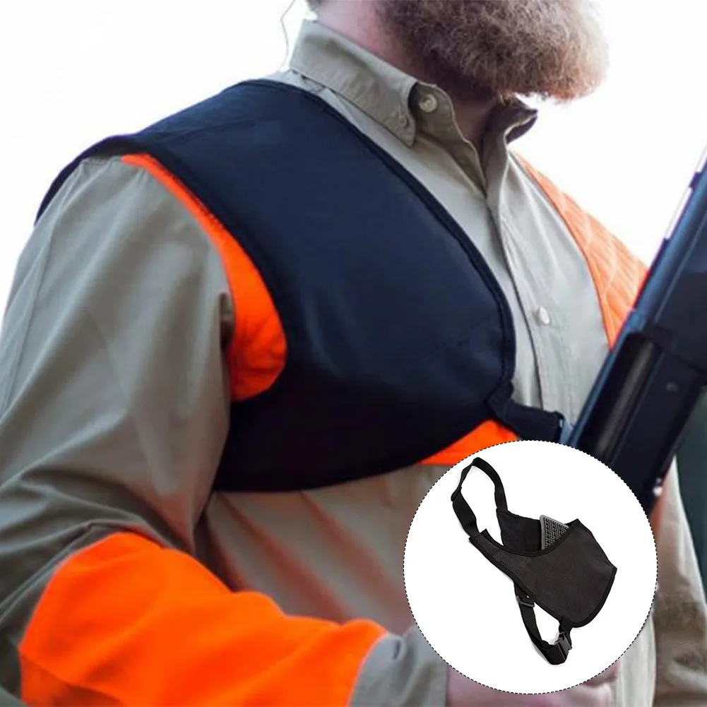 Adjustable Recoil Shield for Hunting with Neoprene Outer Layer and Polyester Reinforcement for Durability and Grip
