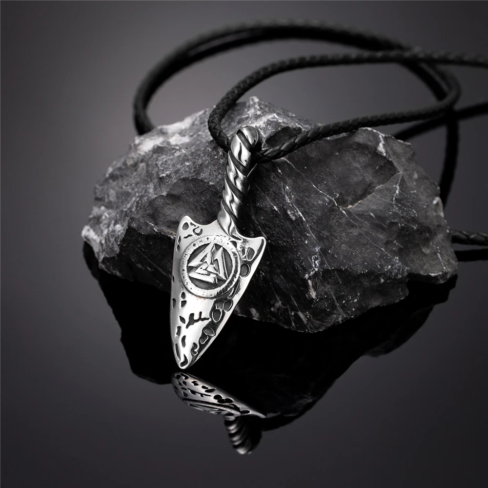 Nordische Runen Vegvisir Kompass-Halskette für Männer, verblasst nie, Edelstahl, Wikinger-Dreizack-Amulett-Anhänger, isländischer Vintage-Schmuck – Detail 21