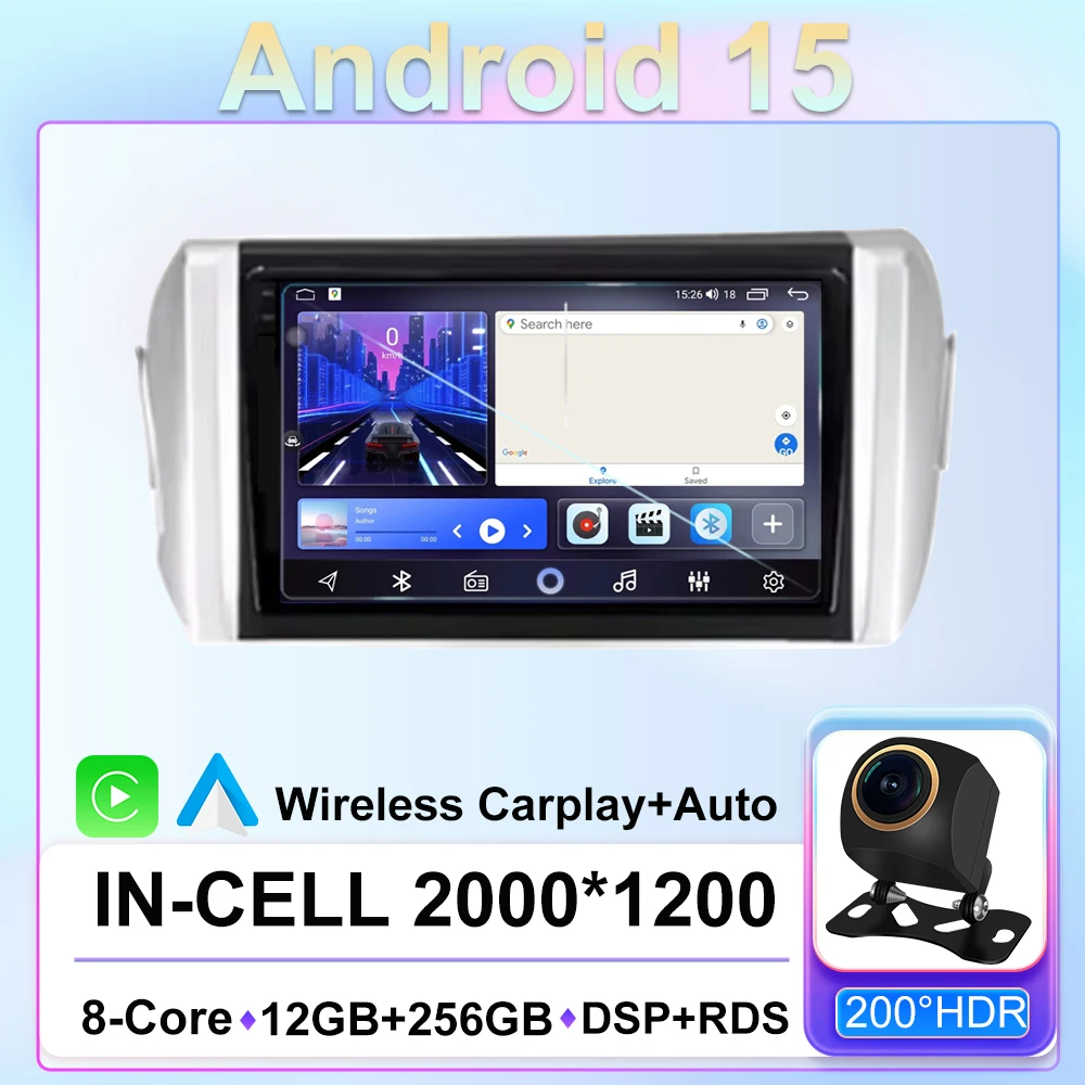

Android 15 Carplay Head Unit WIFI For Toyota Innova 2 2015 2016 2017 2018 2019 2020 2021 2022 Multimedia Player GPs Navigation