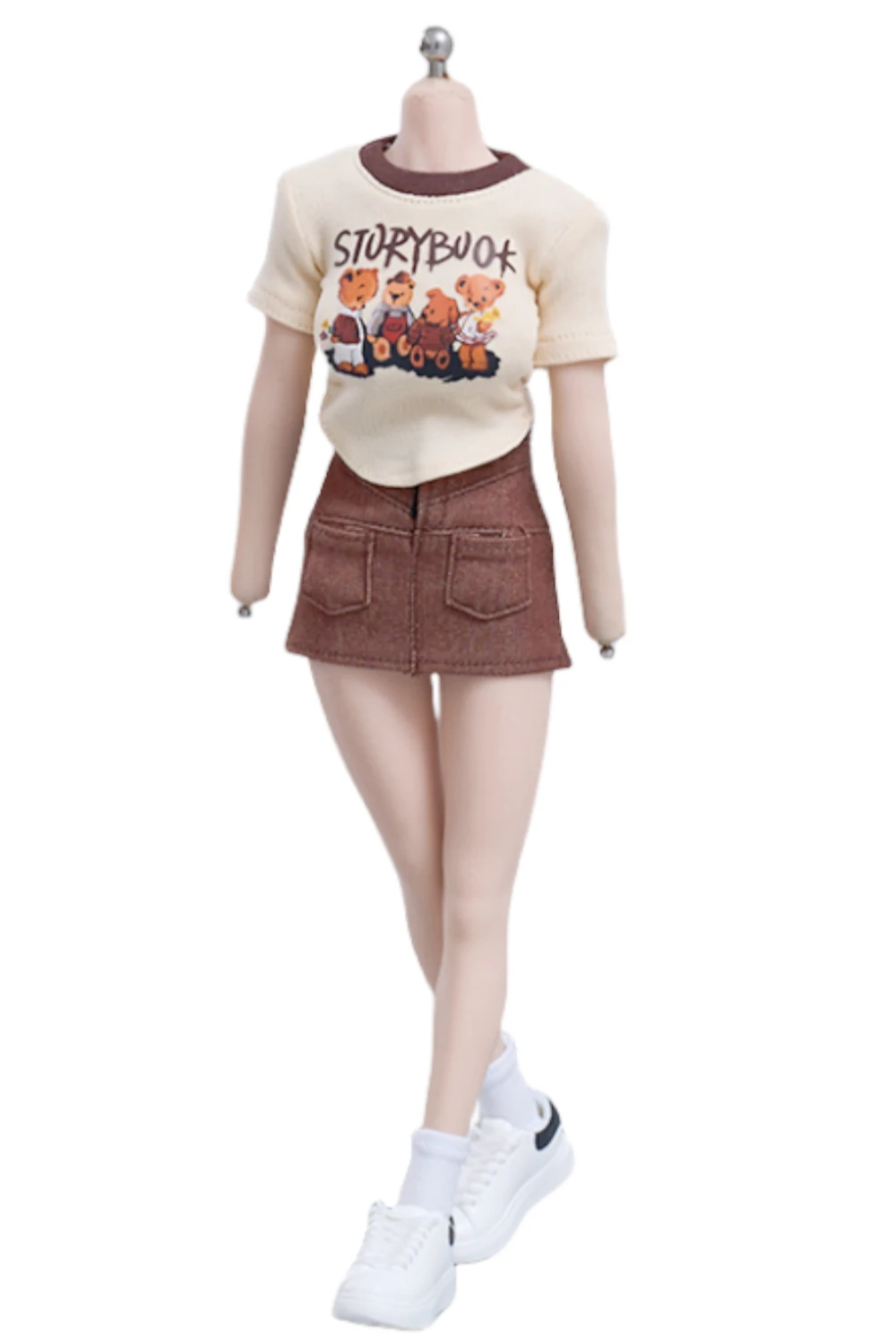 

HiPlay 1/6 Scale Figure Doll Clothes: Short-sleeved Wrap-around Skirt Set For 12-inch Collectible Action Figure cd064C