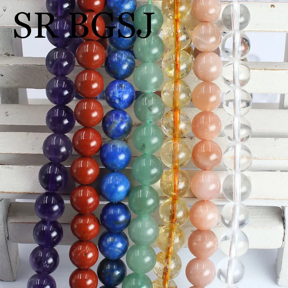 7Strands/lot 8mm 15inch Factory Price Chakela Crystal Round Gemstone Jewerly Design Loose Beads