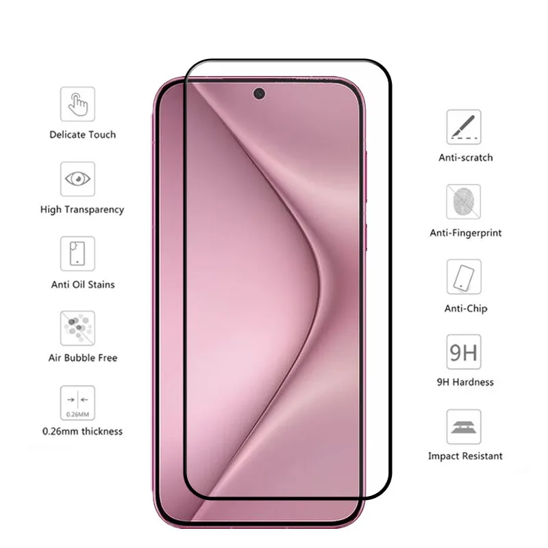 New 9H Tempered Glass For Huawei Pura 70 Screen Protector Anti-Scrtach Soft Fiber Camera film For Pura 70