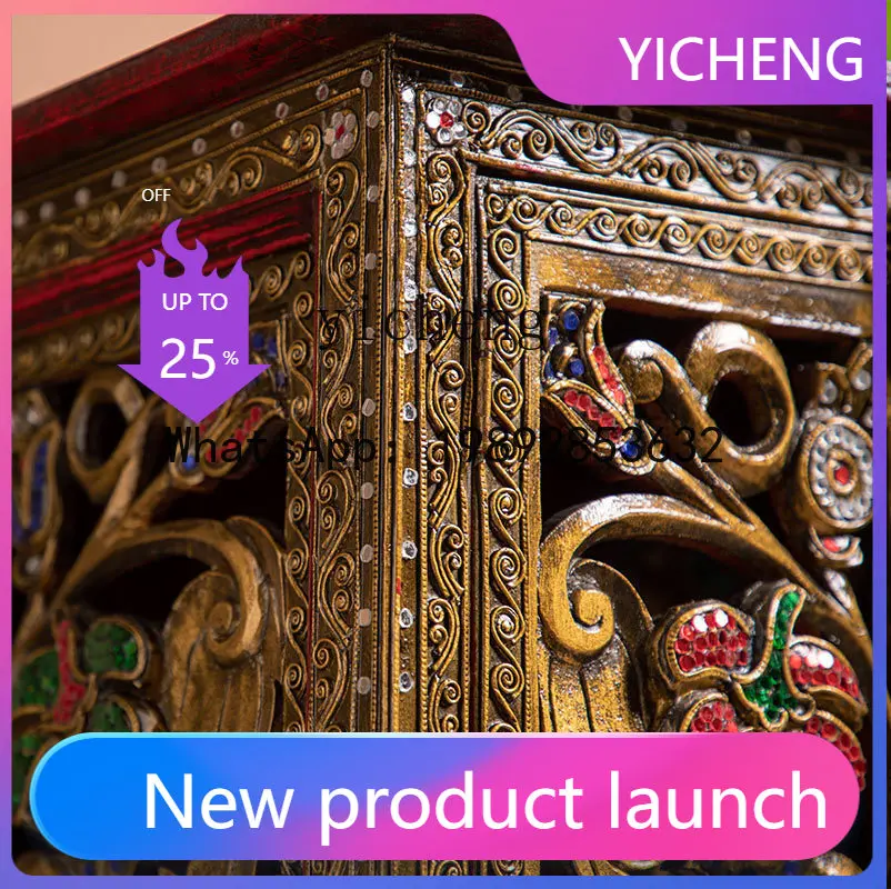 

W7-South East Asia style furniture solid wood foyer porch cabinet living room dining room decorative locker