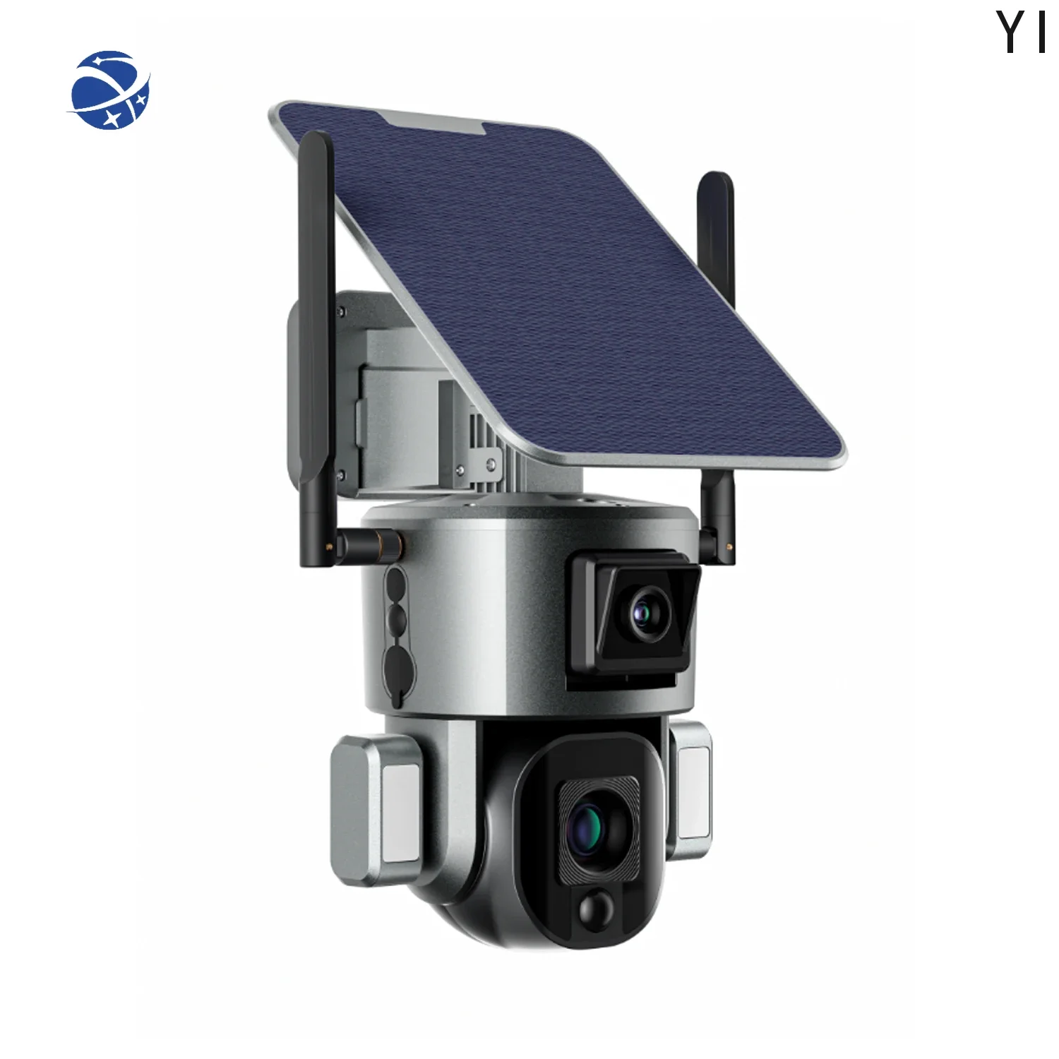 YYHC Y5 Solar Camera Dual camera 360 4X Optical Zoom Solar Powered  camera wireless 4G