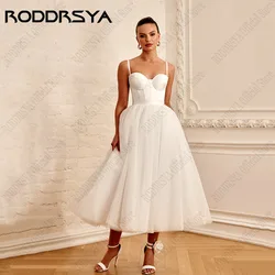 RODDRSYA Klassieke A-lijn trouwjurk Spaghettibandjes Sweetheart vestido femininos mouwloze eenvoudige jurken voor bruid aangepast Klassieke A-lijn trouwjurk Spaghetti riemen lieverd vestido femininos mouwloze eenvoudig