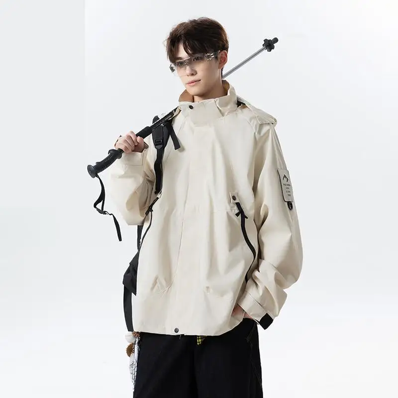 

Unisex Purple Hooded Windbreaker Jacket Autumn Outdoor Hiking Coat with Zipper Lightweight Trekking Outdoor Wear Clothing Tops