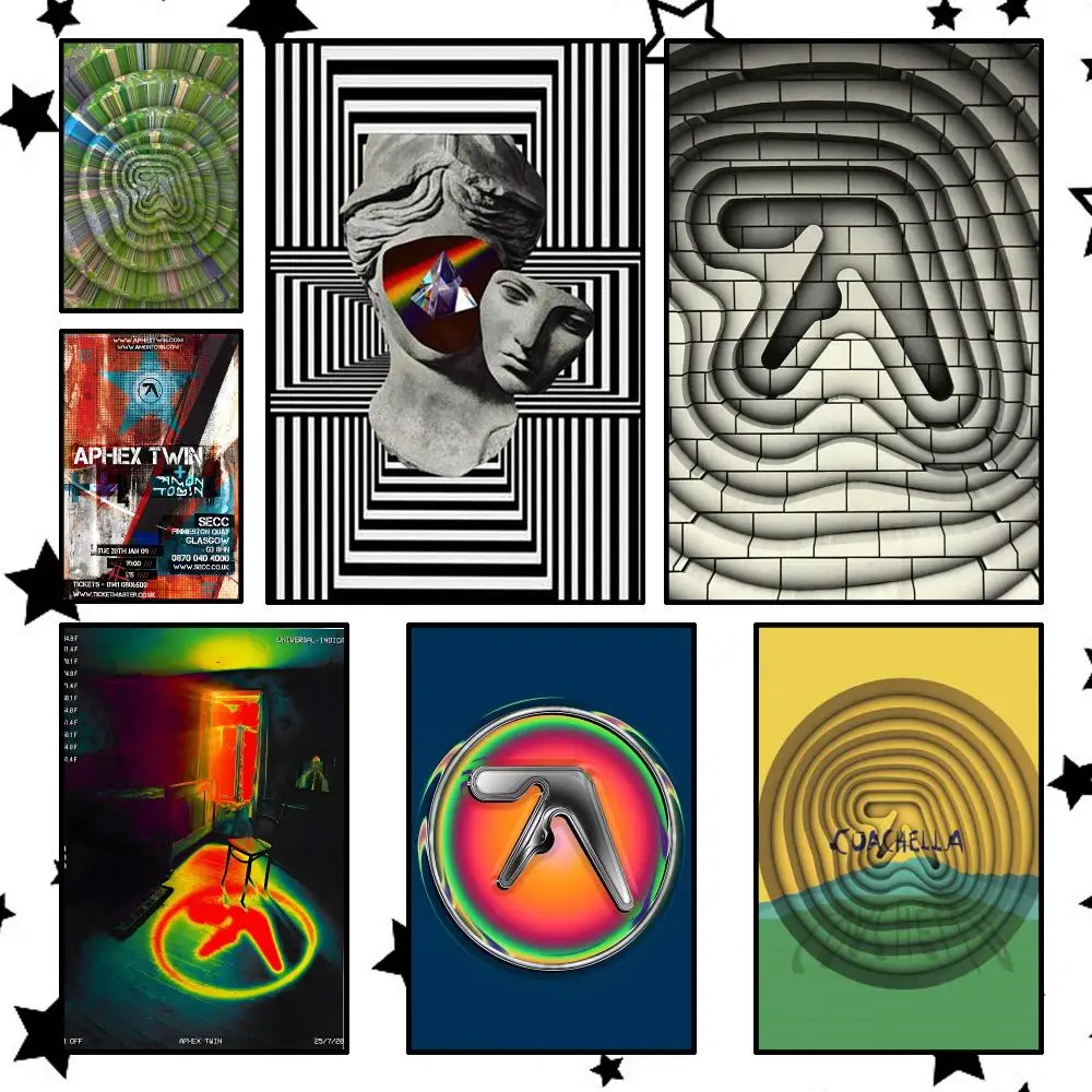 Music Electronic Aphex Twin Poster Modern Minimalism Aesthetic Art Prints Bedroom Kitchen Home Decor Art Poster Gifts