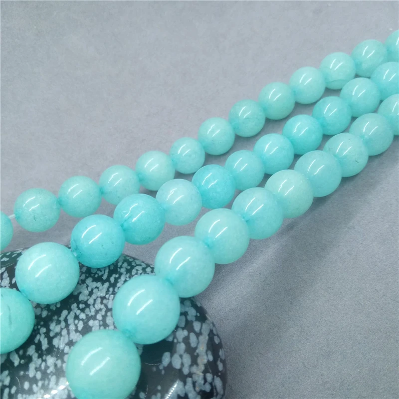 Wholesale Spacer Beads for Bracelet Making Nature Chalcedony beads Round Bead Jewelry Handmade 6/8/10mm