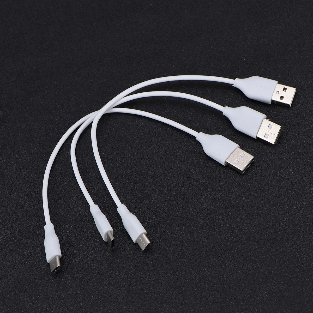 

3Pcs USB Type- Cable 20cm Fast Charging Data Cable Durable USB C Cord with Intelligent Chip Safety Protection for Phones