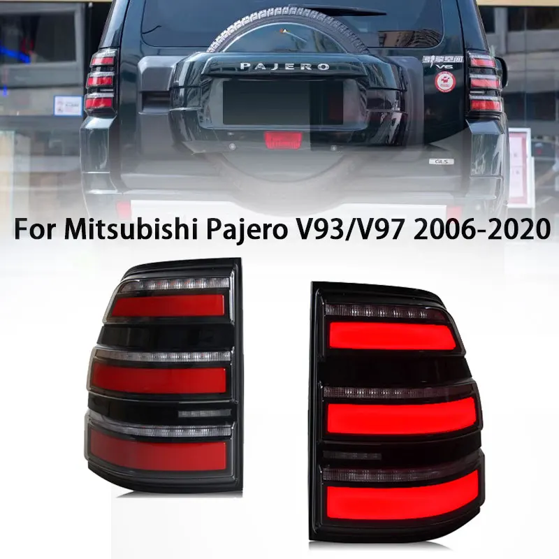 

Светодиодный задний фонарь для Mitsubishi Pajero V93 V97 V95, светодиодный задний фонарь 2006-2020 V93 V97 V95, задний противотуманный тормоз, сигнал поворота, автомобильный