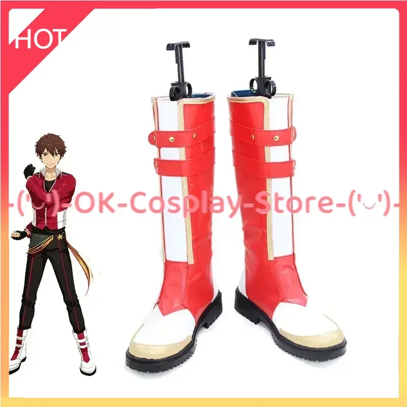 

Game Ensemble Stars Morisawa Chiaki Cosplay Shoes PU Leather Shoes Halloween Carnival Boots Cosplay Prop Custom Made