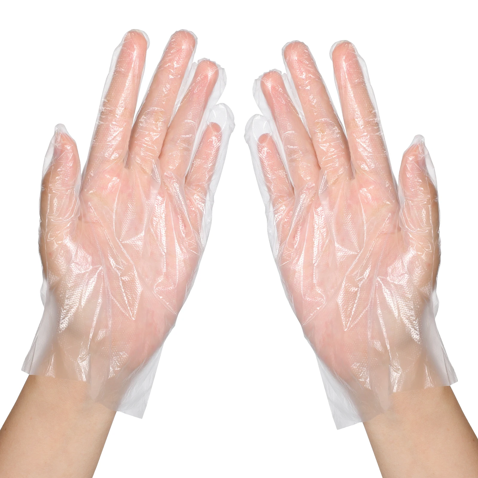 

100pcs Disposable Plastic Gloves Kids Size Handling PE Material Protective Gloves for Children Labor Protection