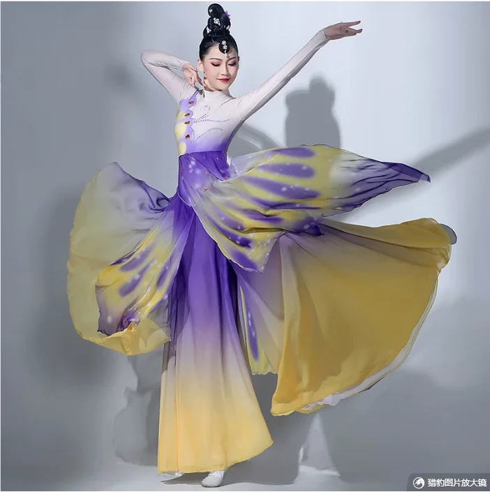 Adult Dancing Classical Dance Performance Costume Elegant Chinese Hanfu Dancer Opera Performance Costume