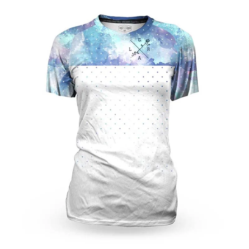 

Women's motocross race jersey, summer loose rider shirt, 3 breathable, quick dry BMX enduro shirt