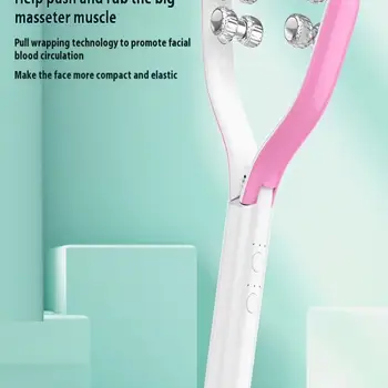 V-face massager facial massager thin face artifact lifting rod plastic double wave wheel beauty instrument to create a compact