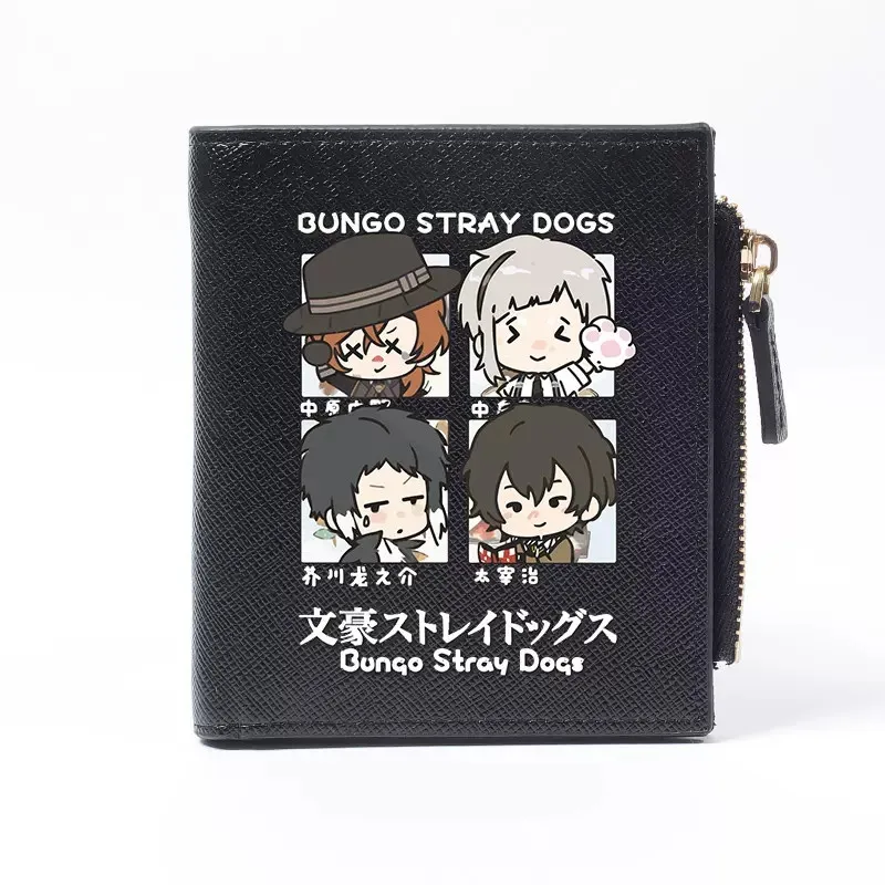 Stray Dogs Anime Wallet Cute Money Bag Dazai Osamu Student ID Card Holder Coin Purses Pu Leather Fashion Long Short Wallet