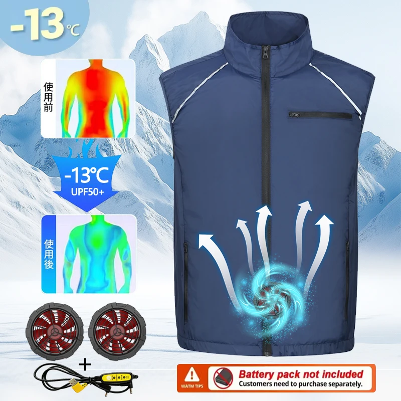 Summer Fan Clothes Air Conditioning Suits Cooling Jackets for Men and Women, Charging Vests for Cooling, Outdoor Sun Protection