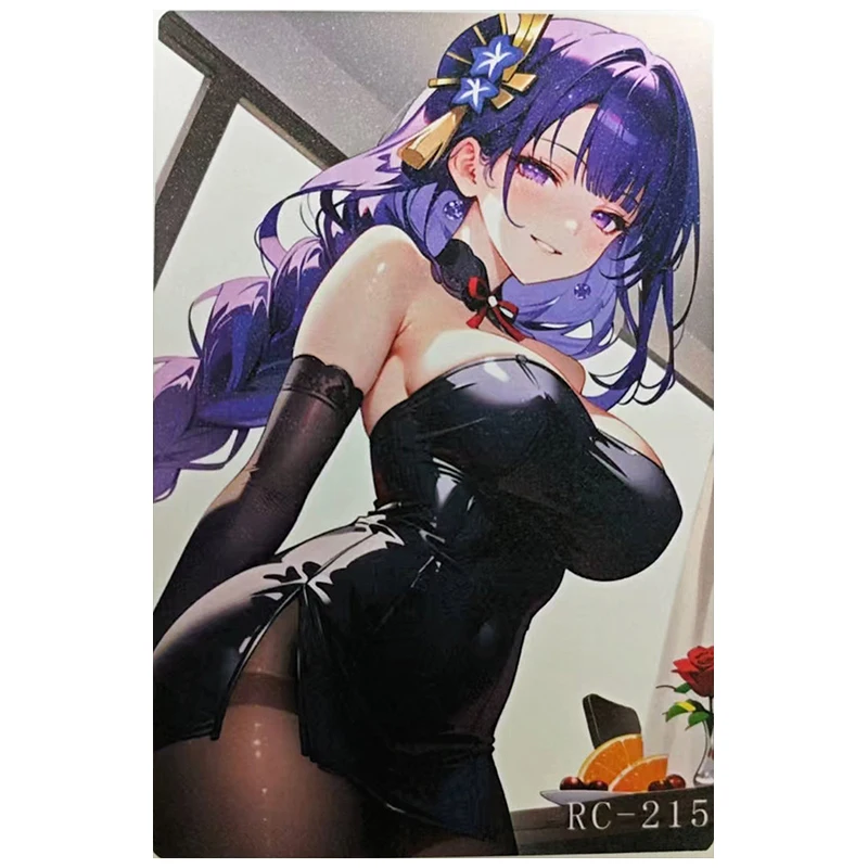 Anime Goddess Story Rare A6 Size RC Collectible Card Hu Tao Raiden Shogun Sparkle Kafka Emilia Toys for boys Birthday Present
