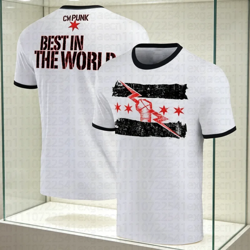 

New Fashion Men's CM PUNK T-Shirt 3D Print Men Women Tee Summer Short Sleeve Top Oversized Gym Clothing Tough Family Kids Tees