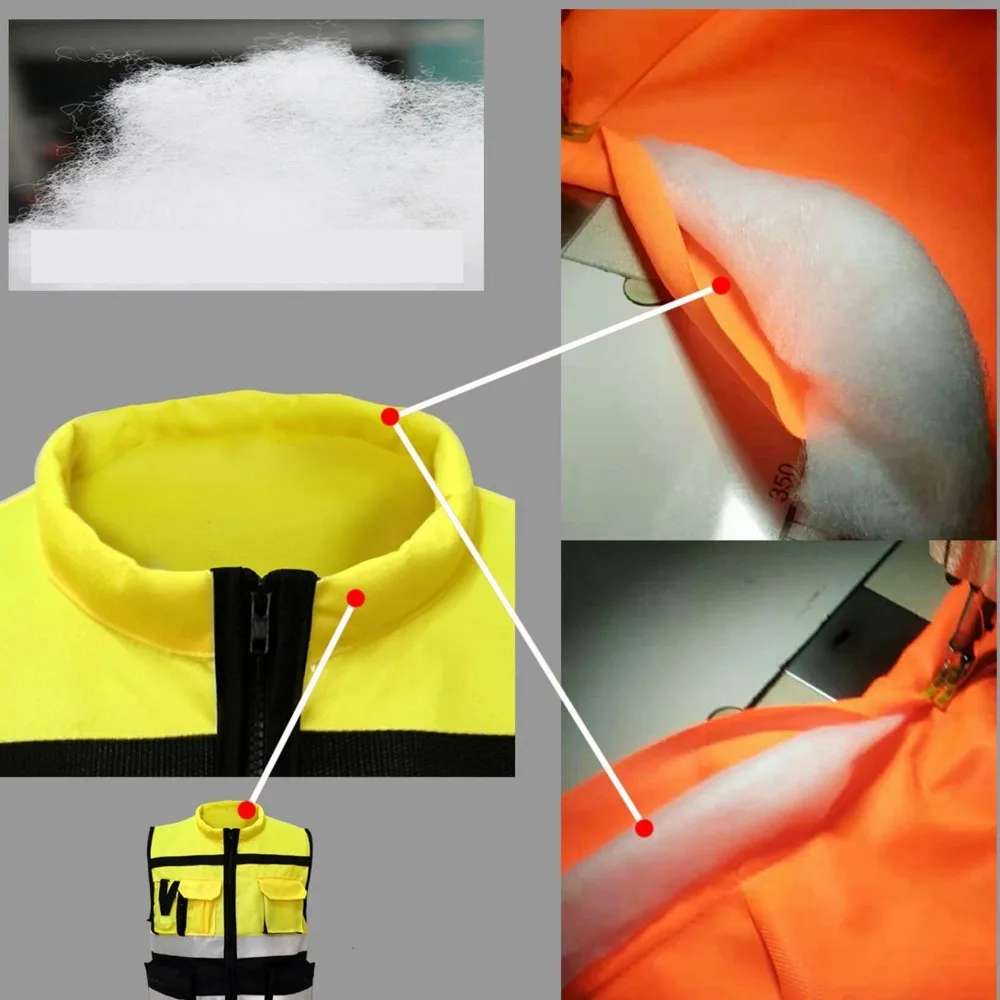 

XL/XXL(175/180) Reflective Safety Vest Soft Collar Zipper Front High Visibility Vest Washable Security Vest Working Construction